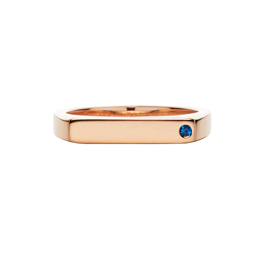 Ring Signet Brilliant Cut rose gold