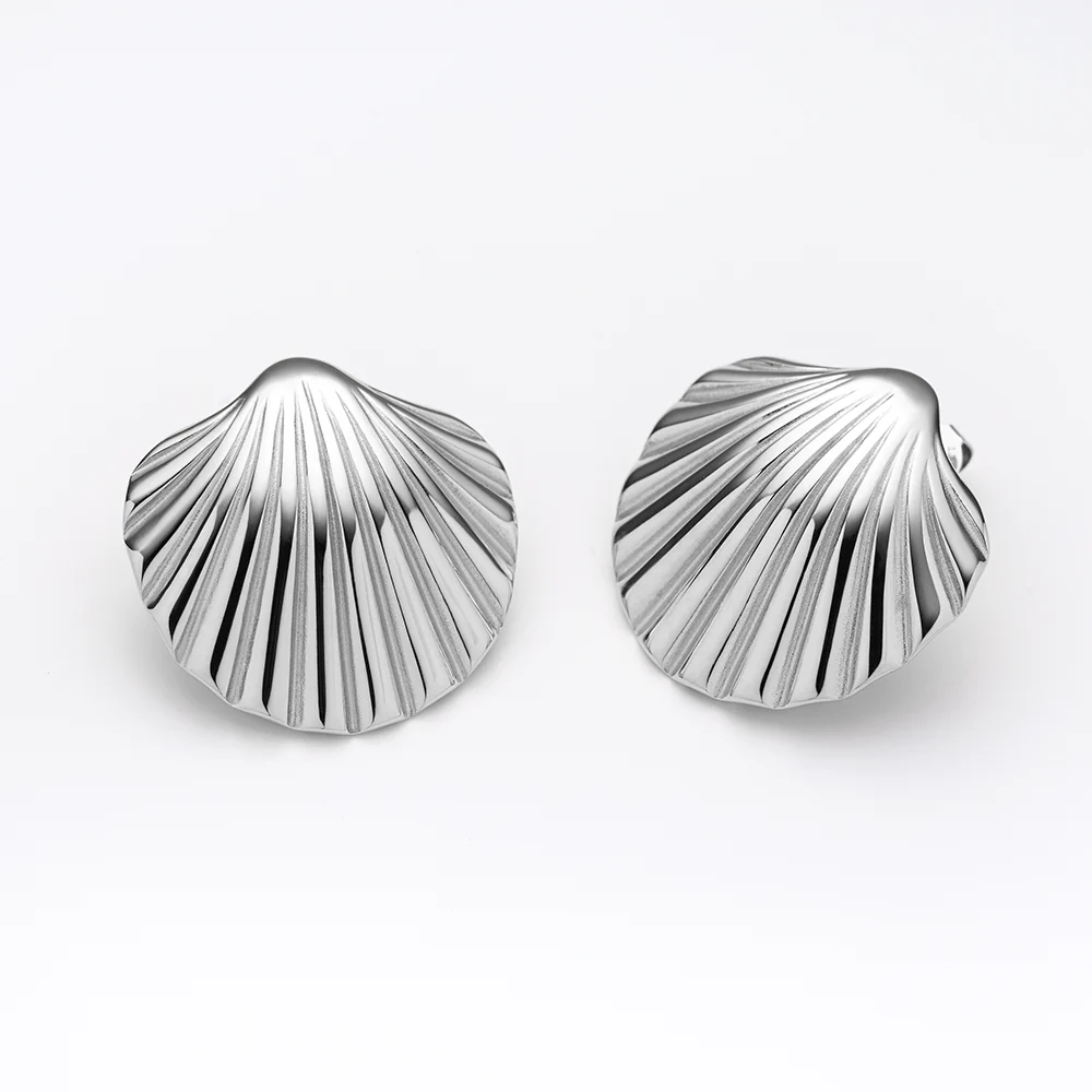 Scallop Big Earring Silver
