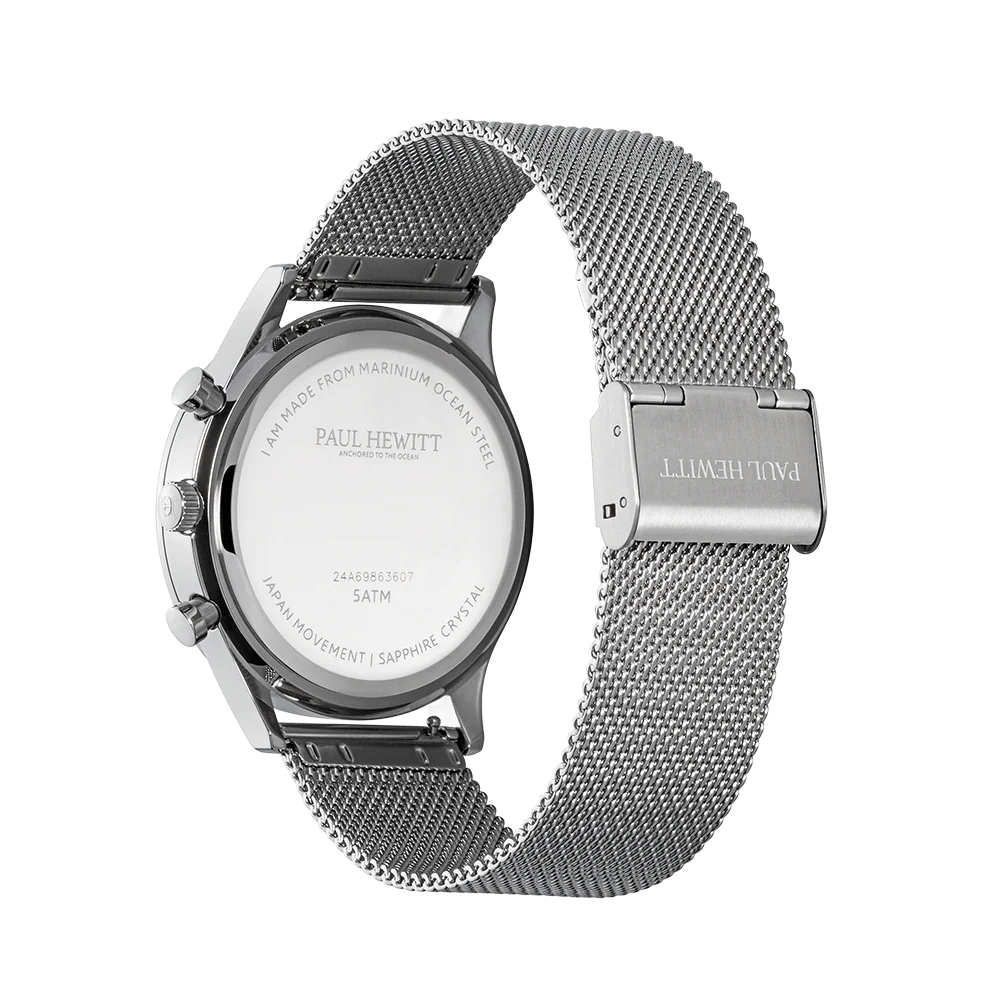 Chrono Quartz Mesh silver