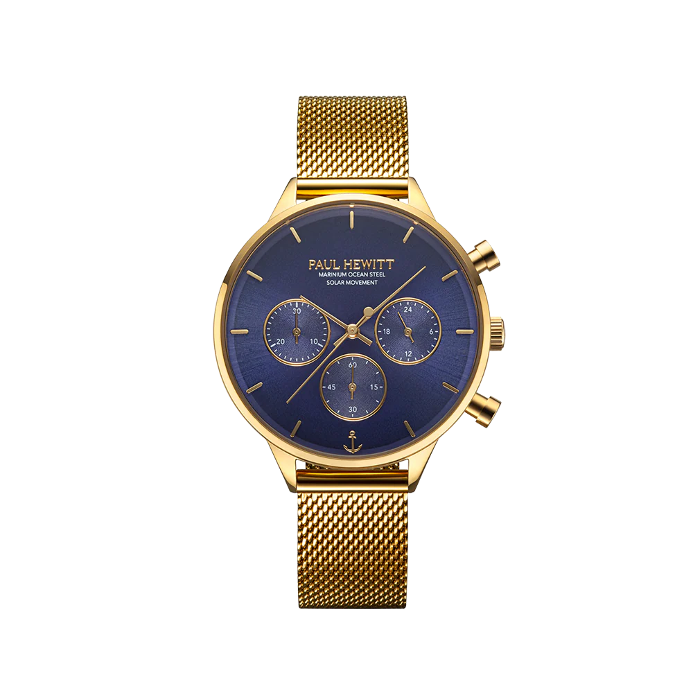 Oceanpulse watch gold blue