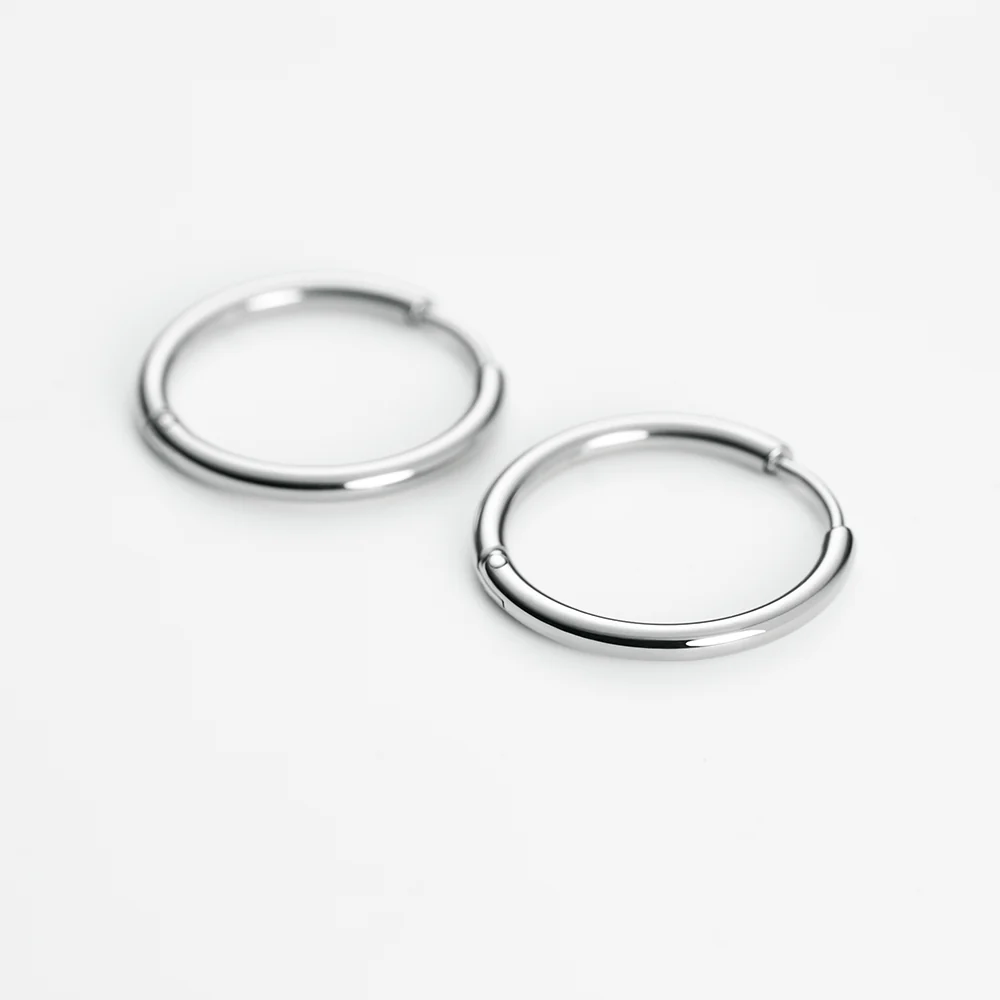 Hoops earring silver