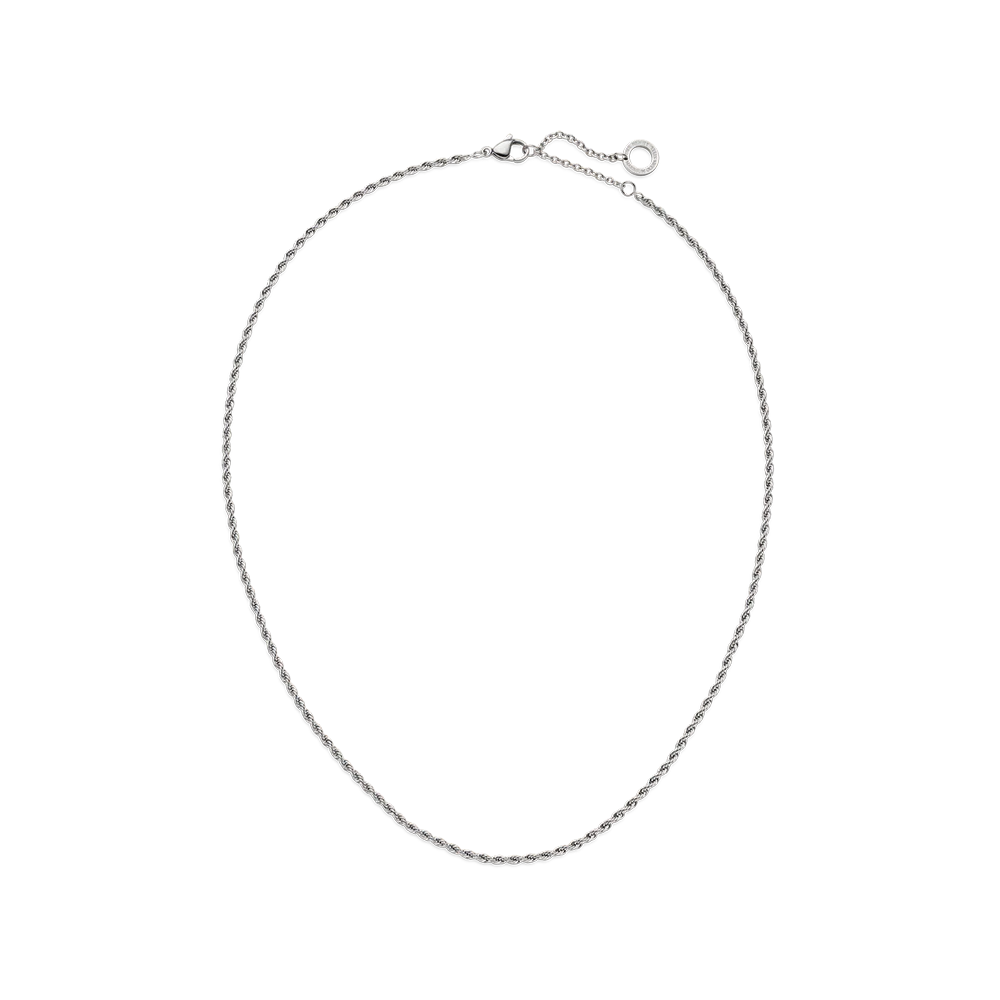 Rope Chain Necklace Silver