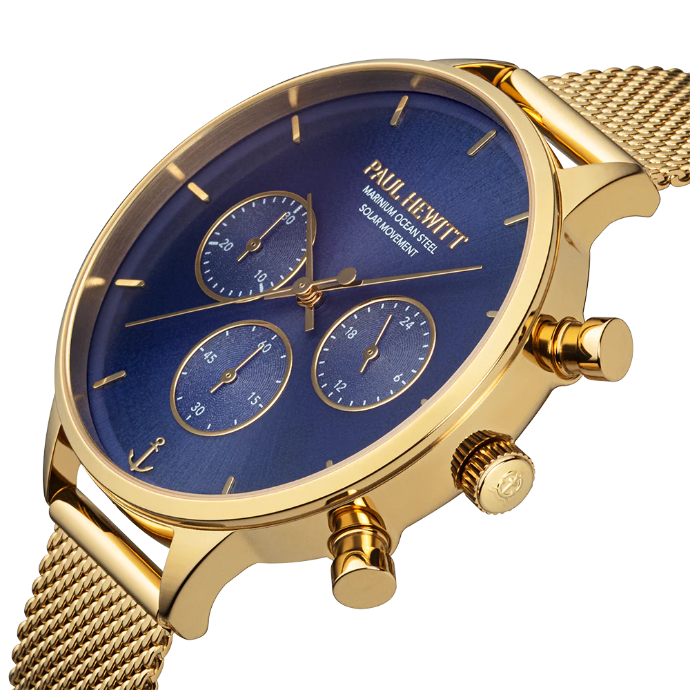 Oceanpulse watch gold blue
