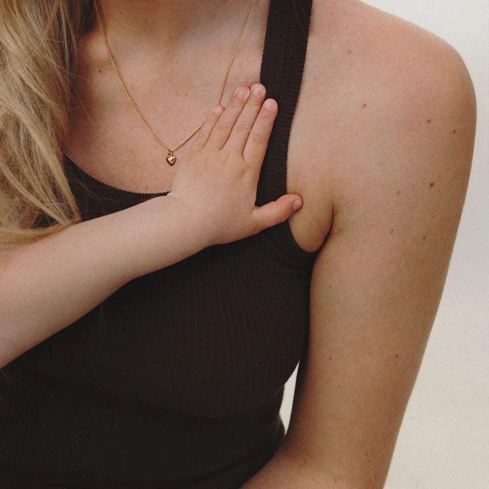 Ocean Heart Necklace Gold