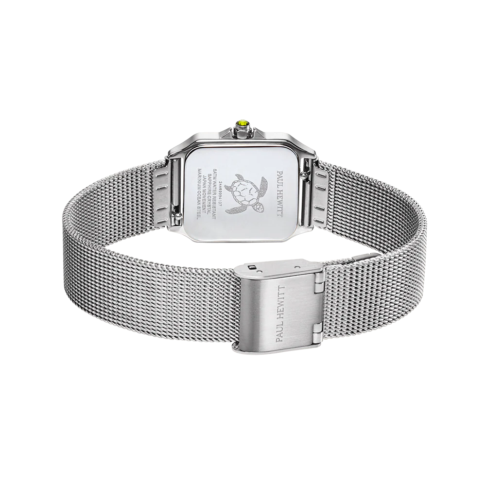 Petite Tortue white & silver