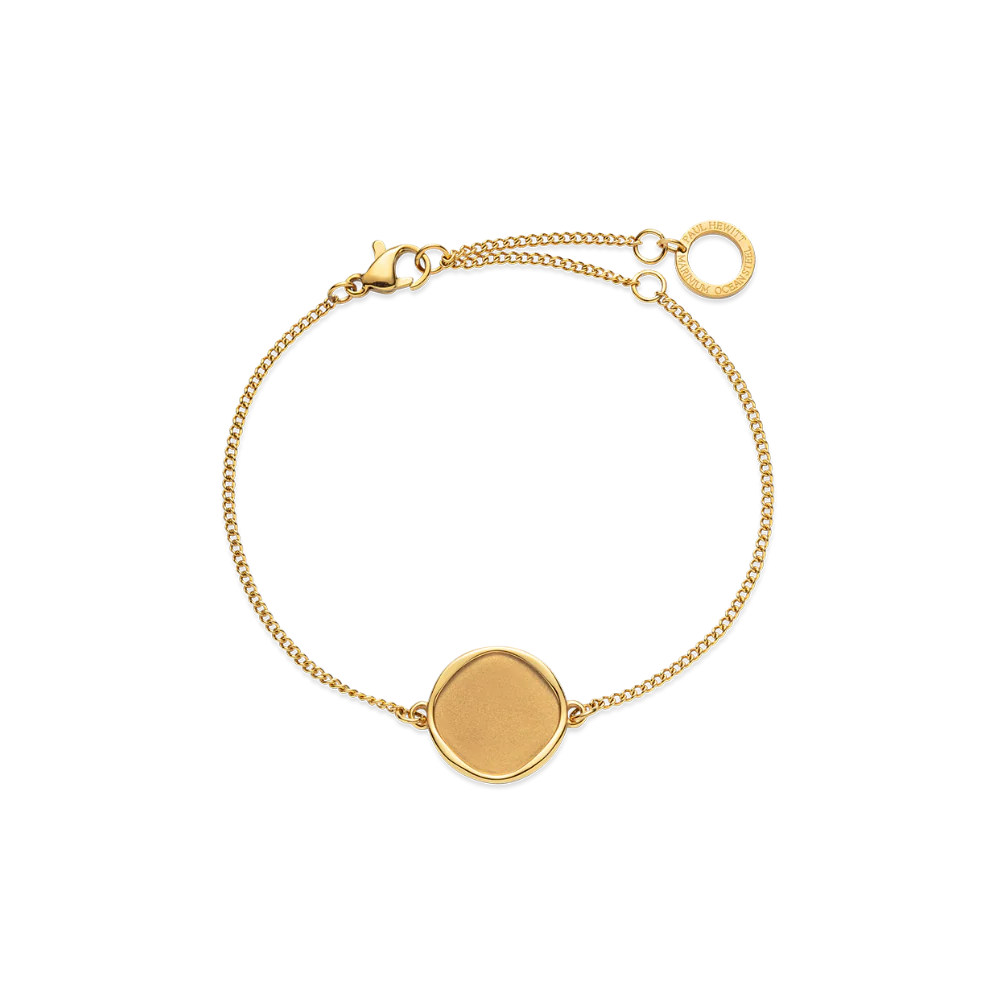 Engravable Coin Bracelet Gold