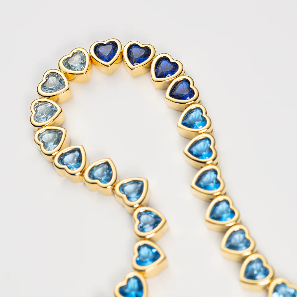 Heart of the Sea Rainbow Necklace Gold