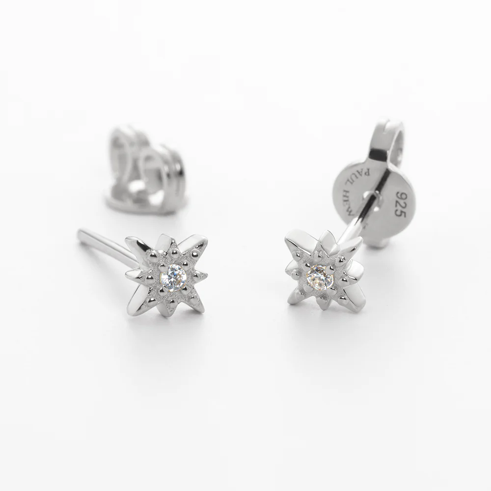 Windrose Mono Earring Silver