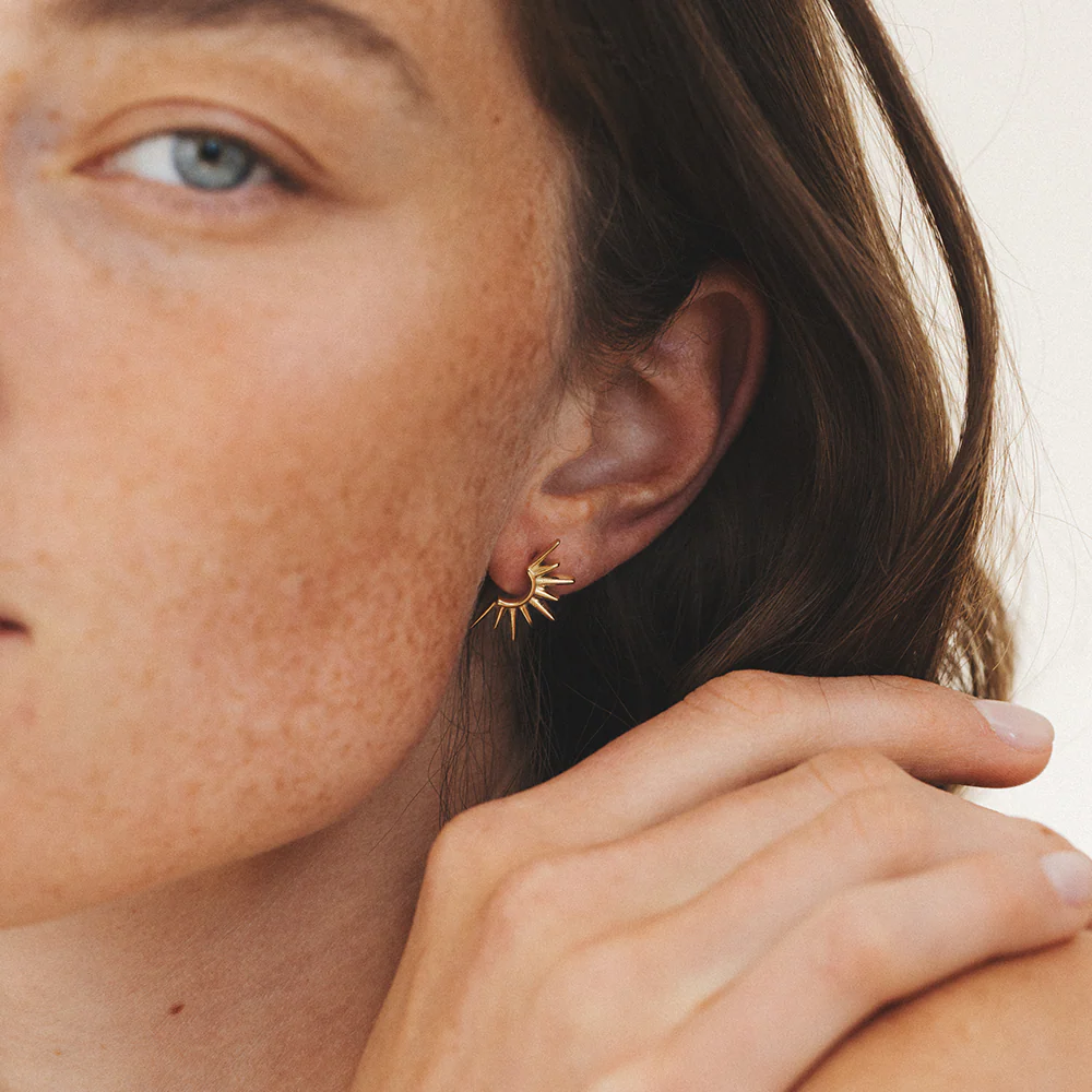 Aurora Halo Earring Gold