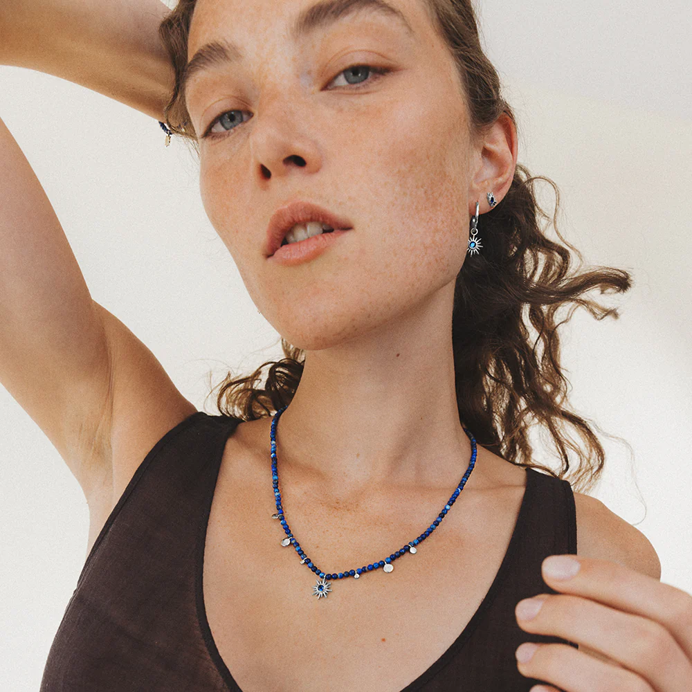 Aurora Azure Necklace Silver