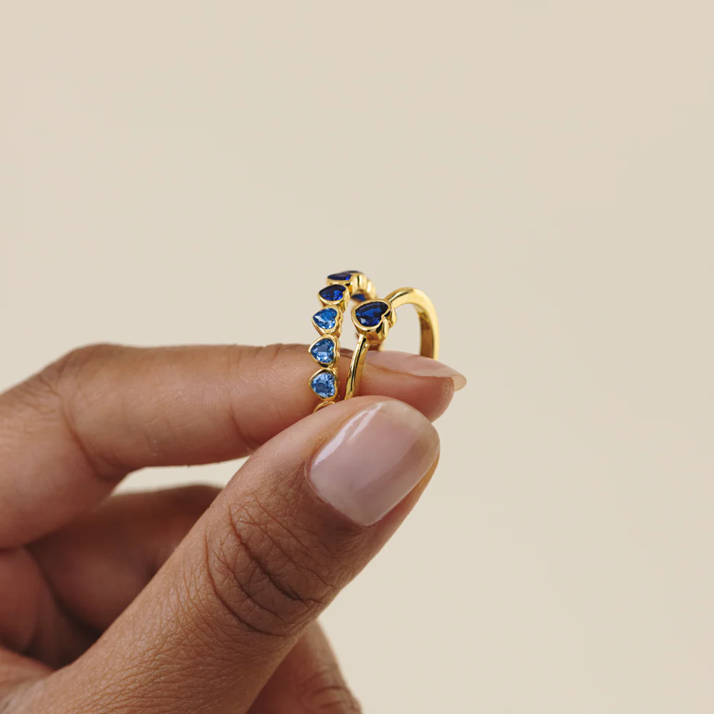 Heart of the Sea Rainbow Ring Gold