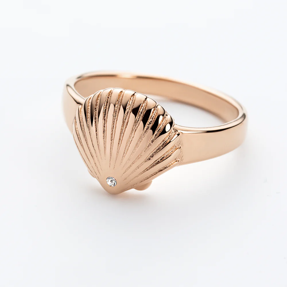 Scallop Ring Rose Gold