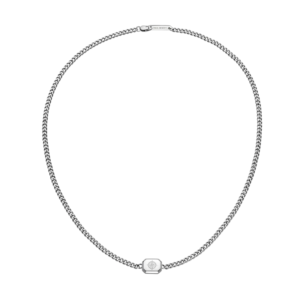 Men's Windrose II Necklace Silver