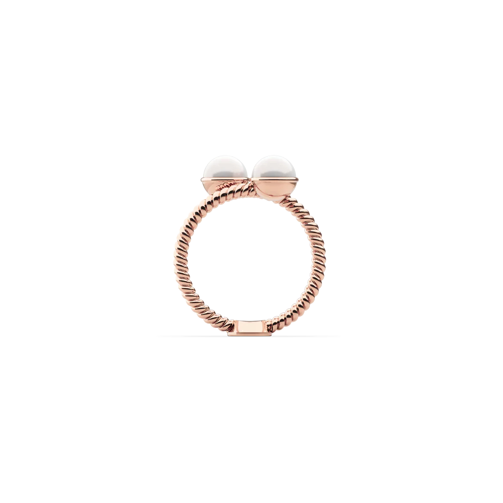 Ring Rope Pearl rose gold