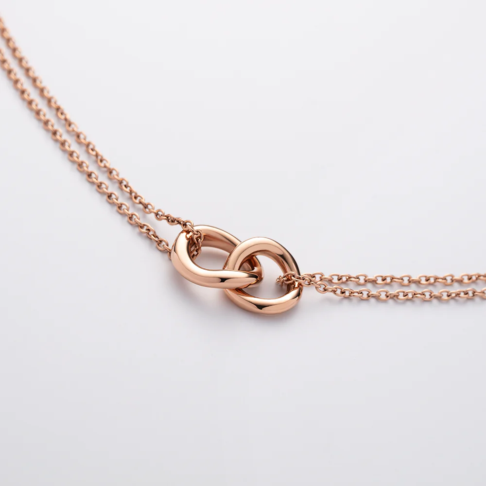 Waves Necklace Rose gold