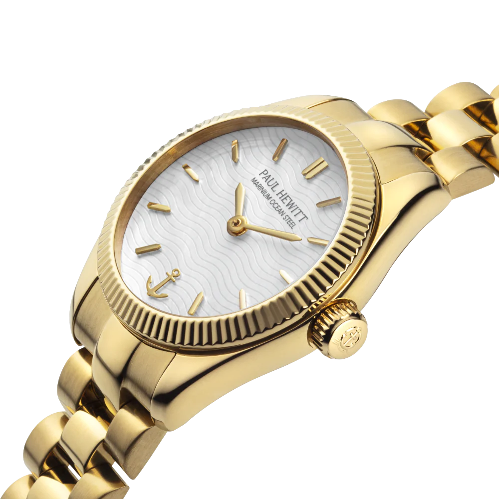 Petit Soleil Round Watch Gold White