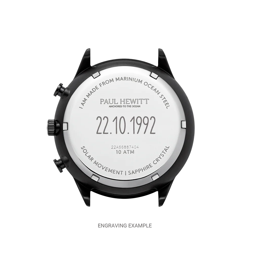 Chrono Watch Black White