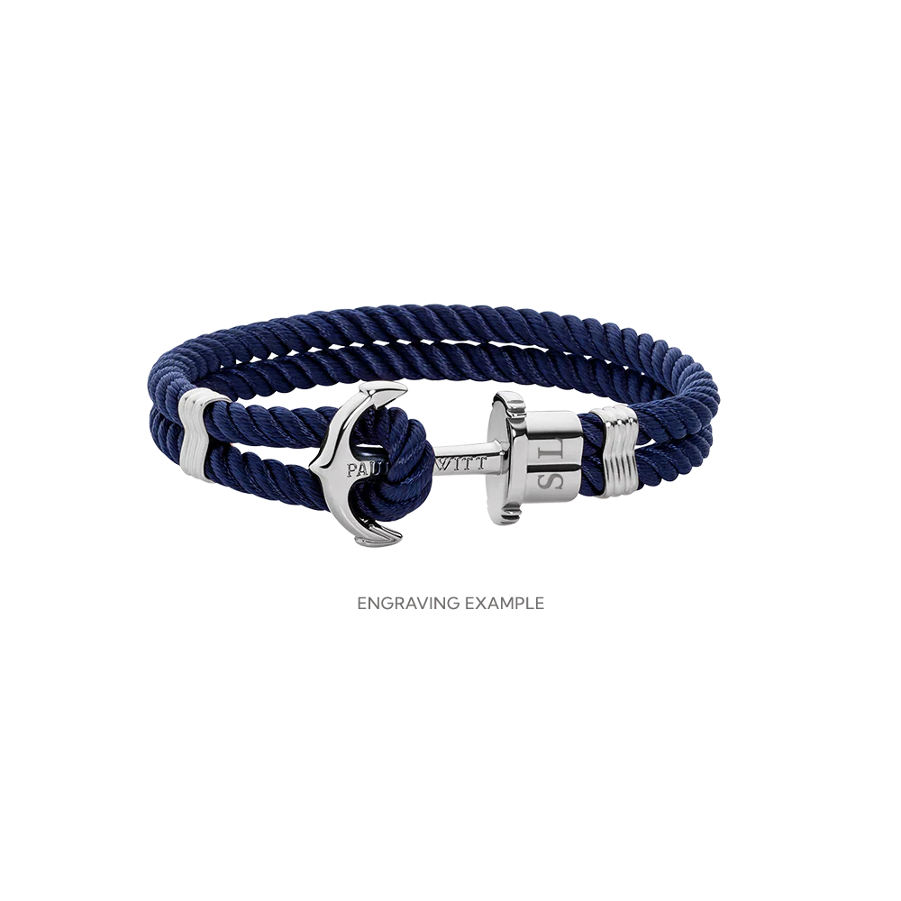 PHREP Bracelet Silver Navy Blue