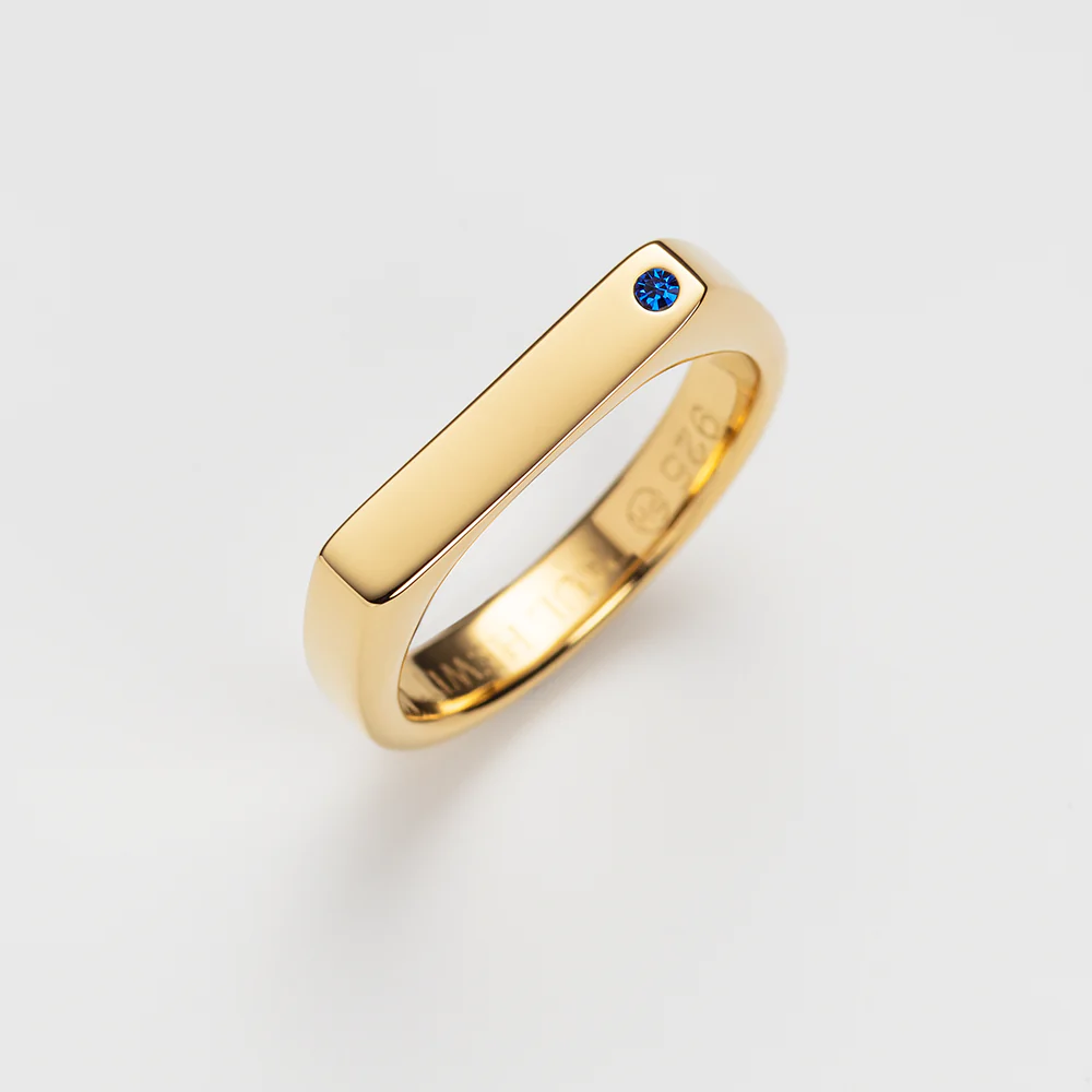 Ring Signet Brilliant Cut Gold