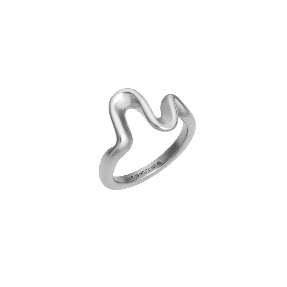 Waves Curve Ring Silver