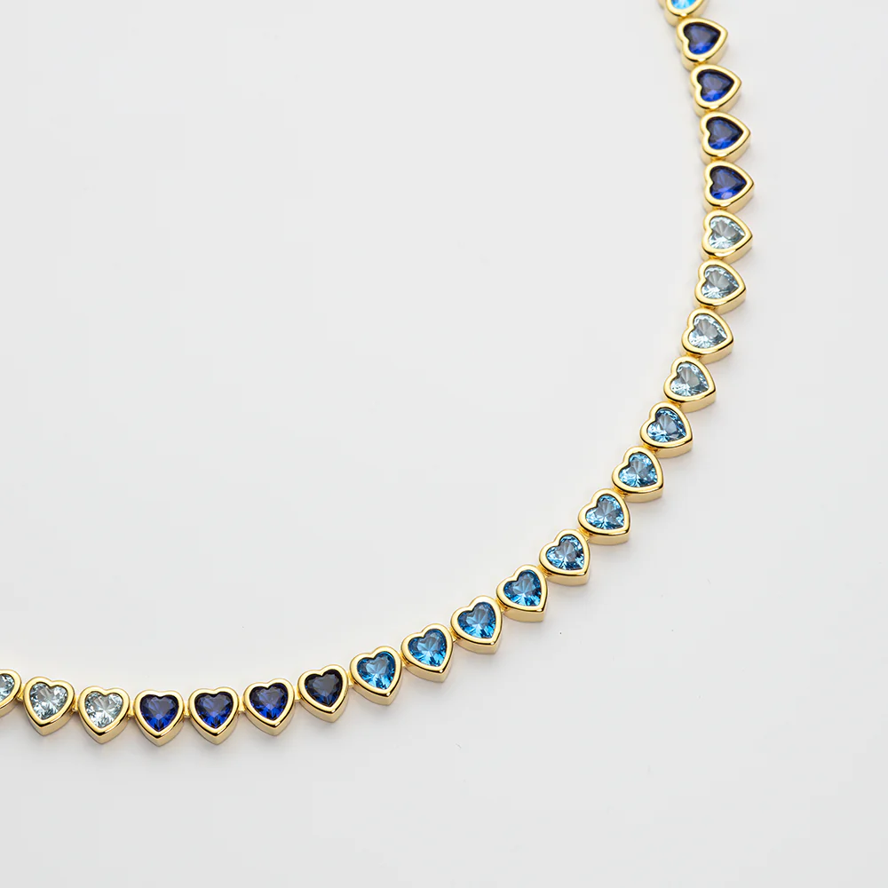 Heart of the Sea Rainbow Necklace Gold