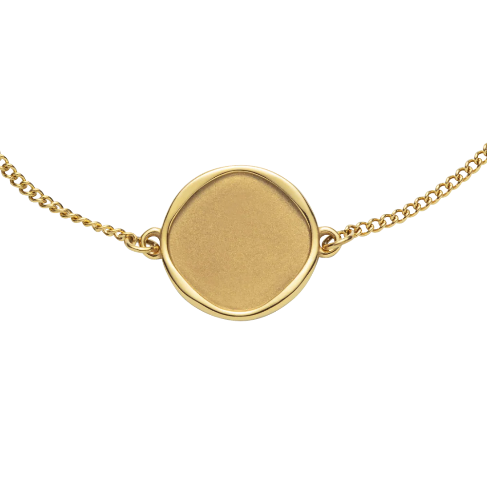 Engravable Coin Bracelet Gold