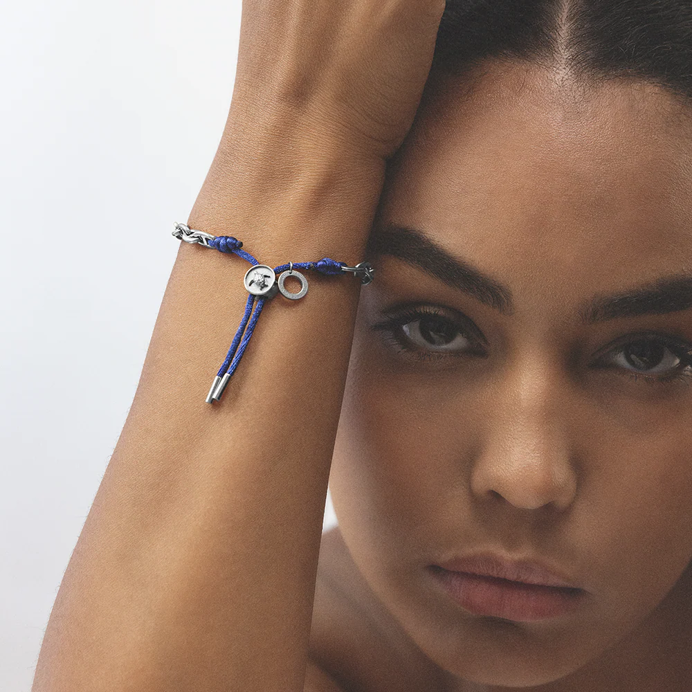 Turtle Anchor Chain Bracelet Silver Navy