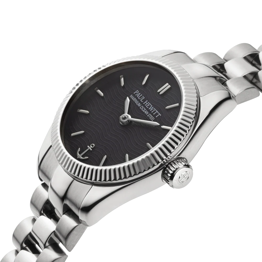 Petit Soleil Round Watch Silver Black