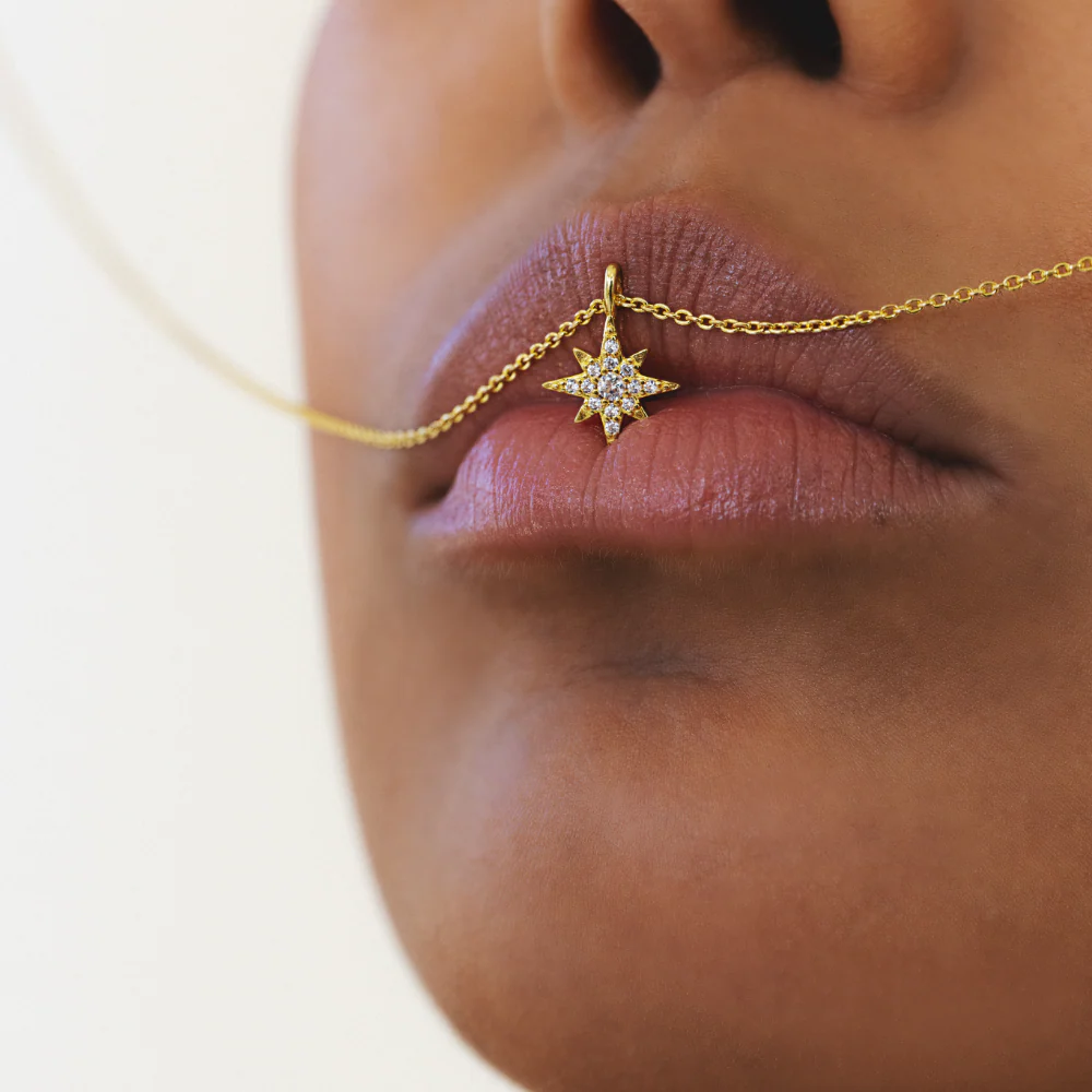 Windrose Mono Necklace Gold