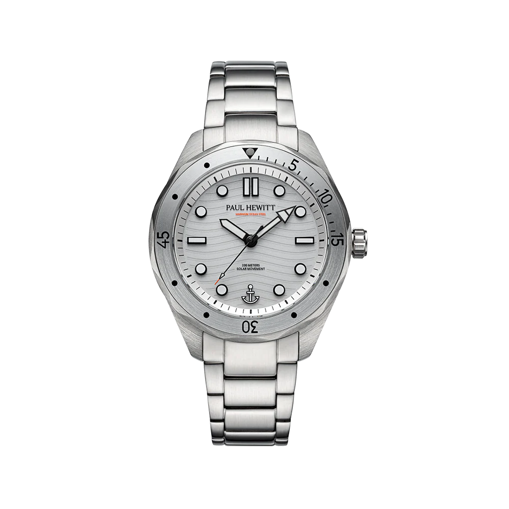 Ocean Diver Watch Silver White