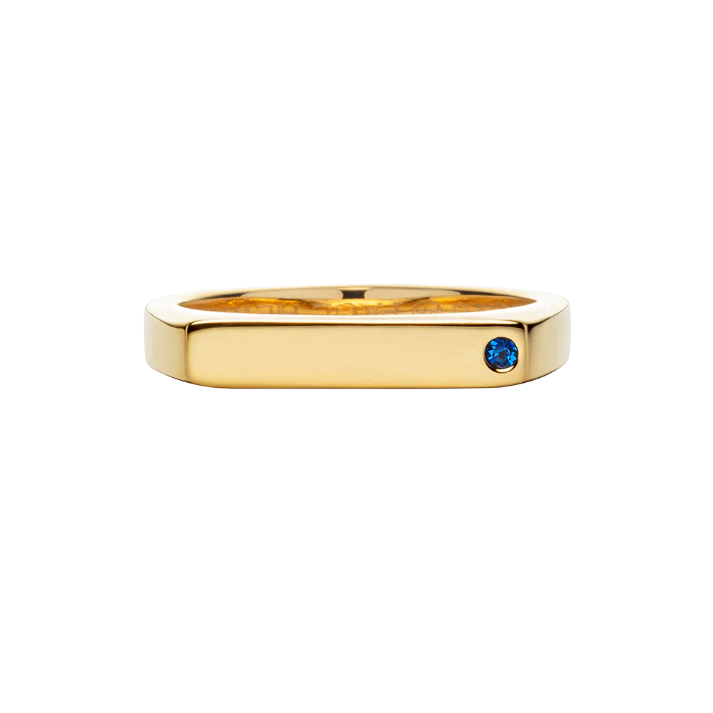 Ring Signet Brilliant Cut Gold