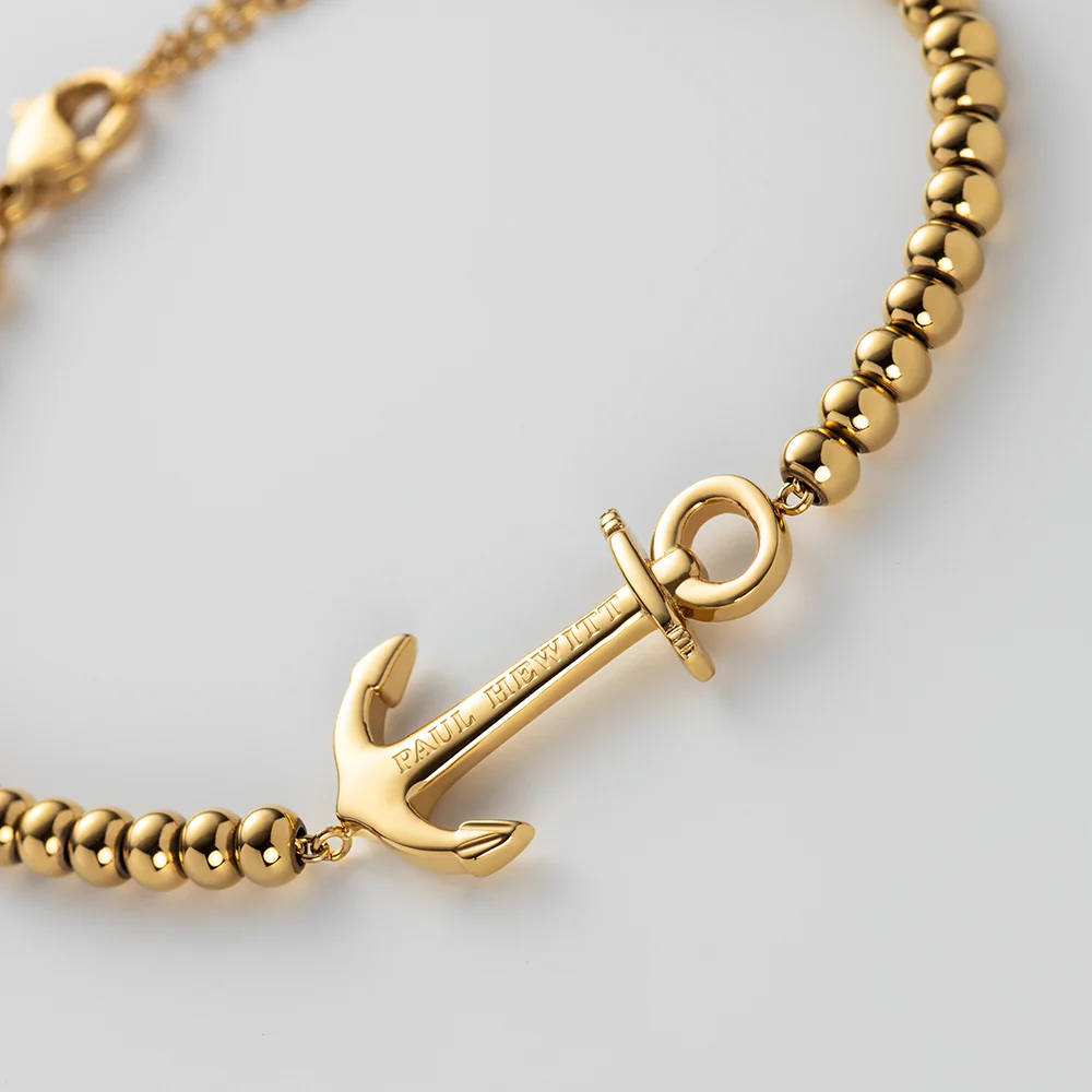 The Anchor Beads Bracelet Gold