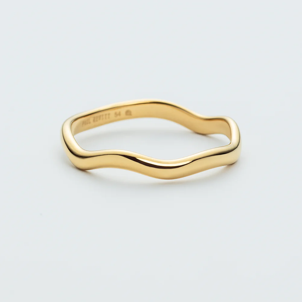 Waves Mono Ring Gold
