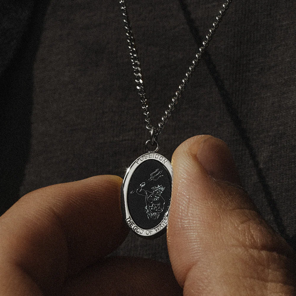 Men's Poseidon Necklace Silver