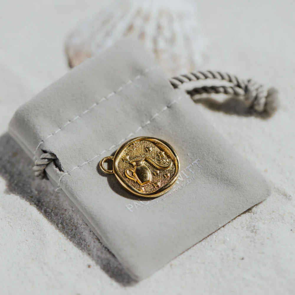 Aquarius Charm Gold