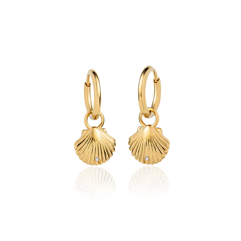 Scallop Earring Gold