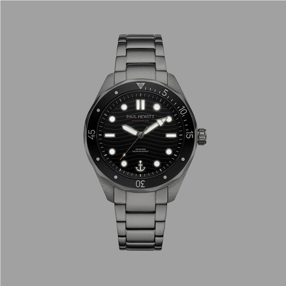 Ocean Diver Watch Silver Black