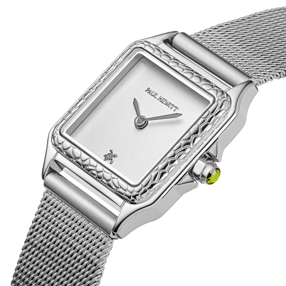 Petite Tortue white & silver