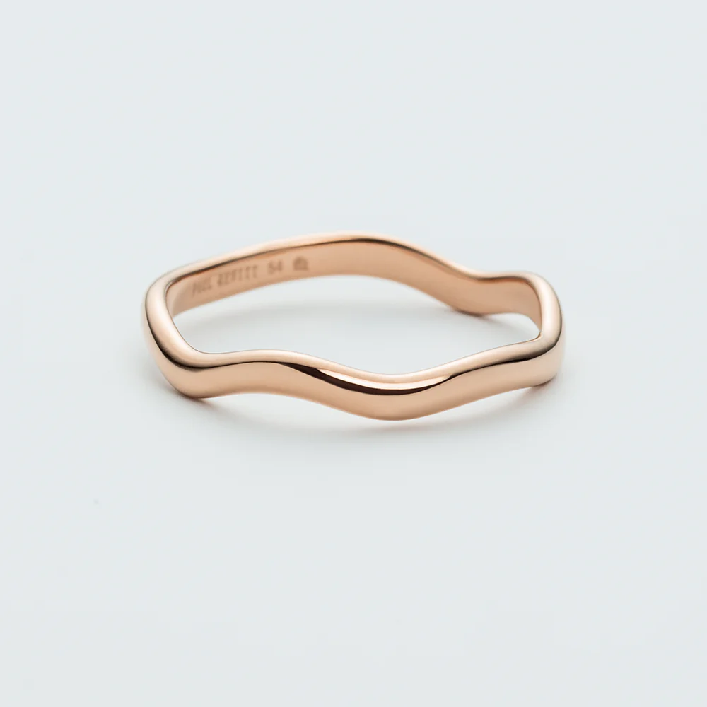 Waves Mono Ring Rose Gold