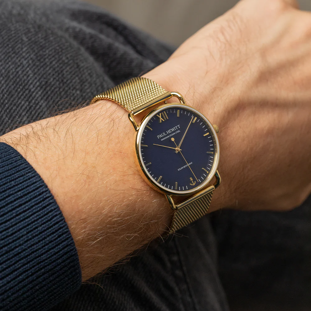 Sailor 39 mm watch gold blue