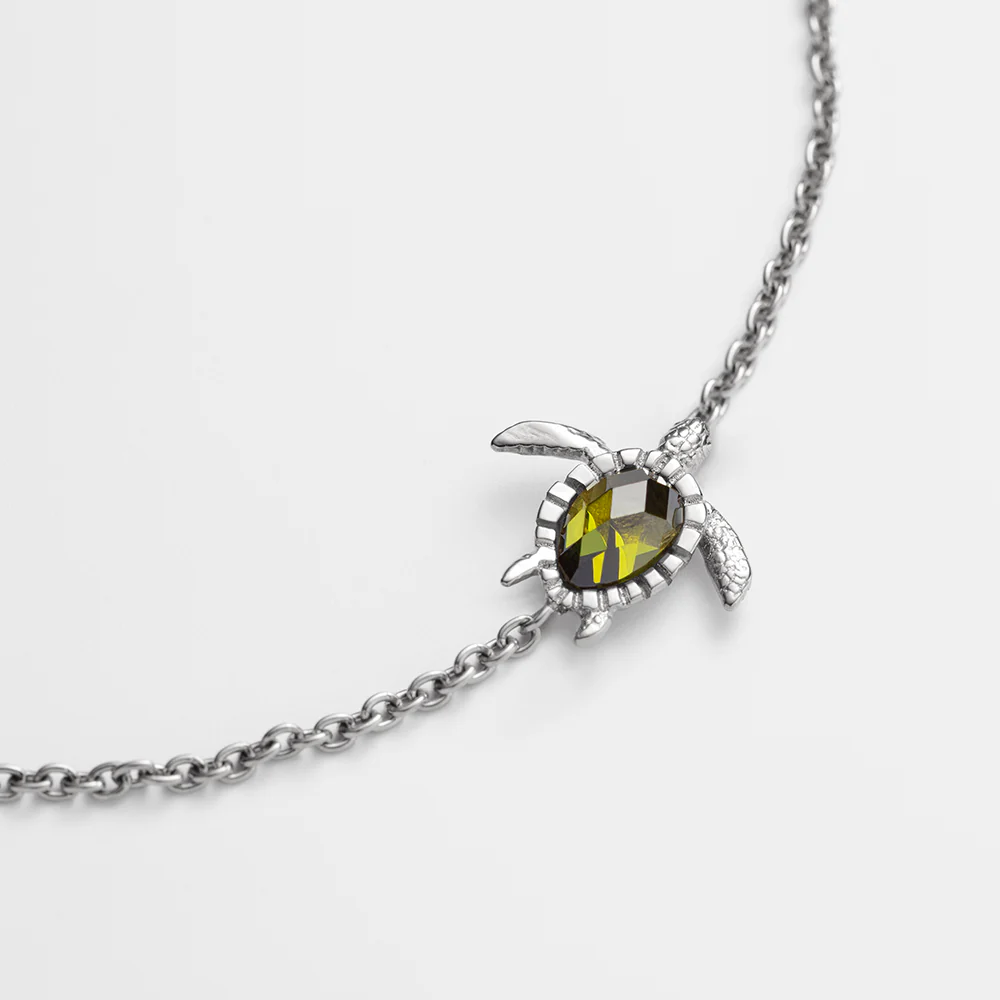 Turtle Mono Bracelet Silver
