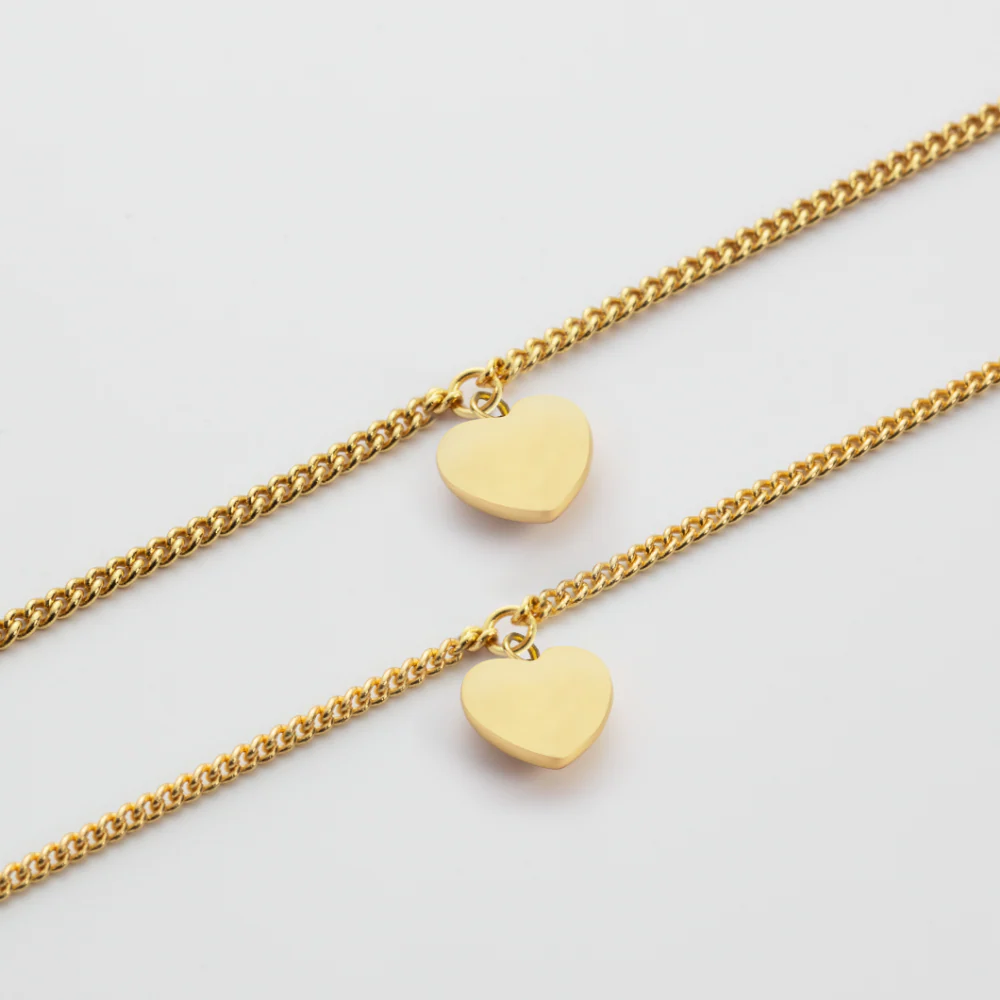 Ocean Heart Mama & Mini Set Gold