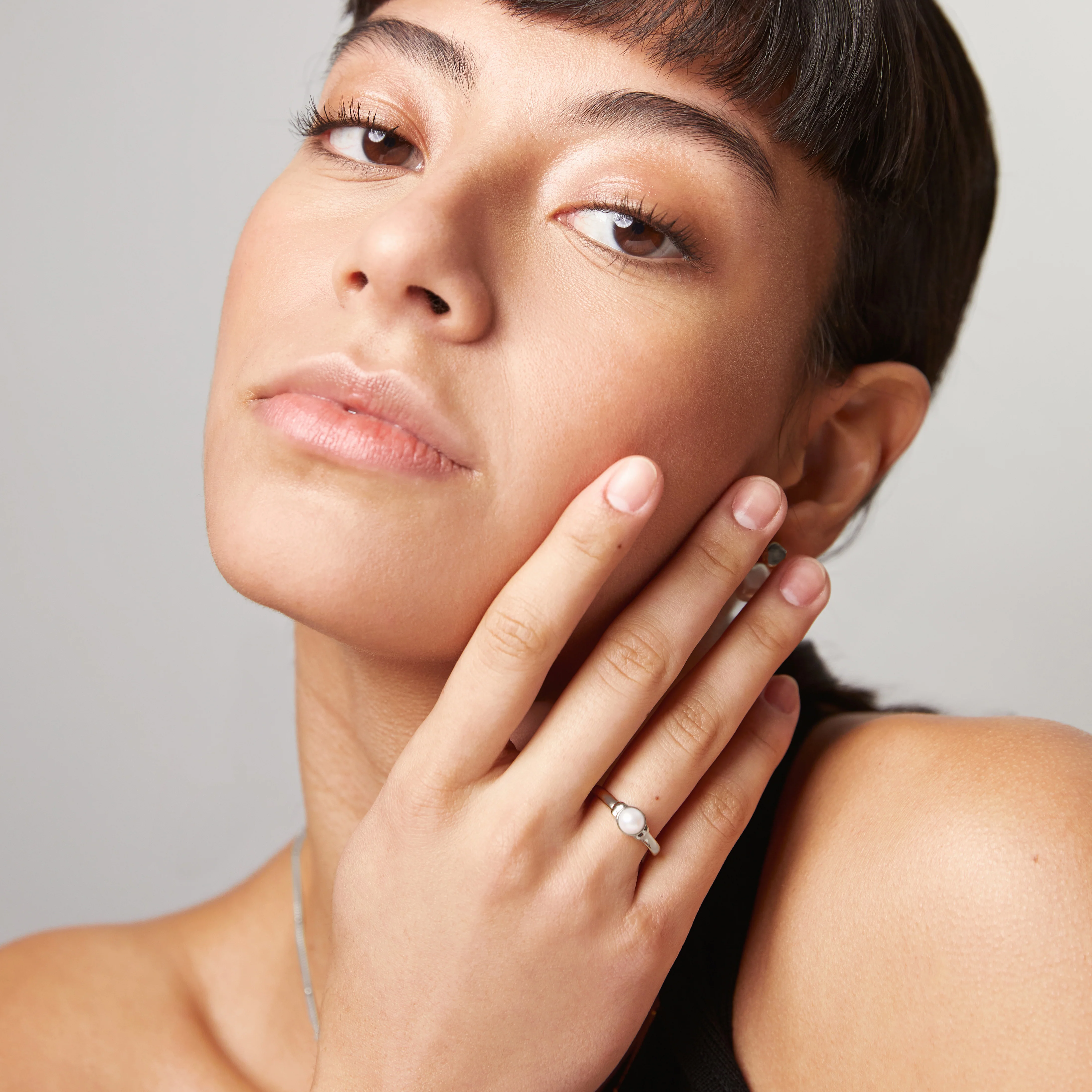 Ocean Pearl Ring Silver