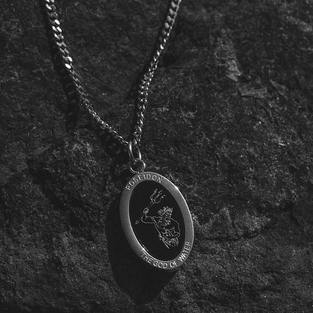 Men's Poseidon Necklace Silver