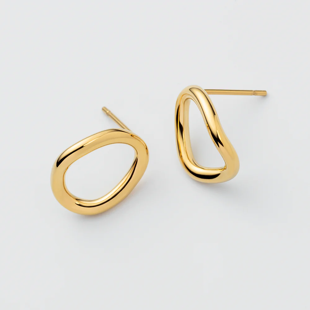Waves Mono Earring Gold