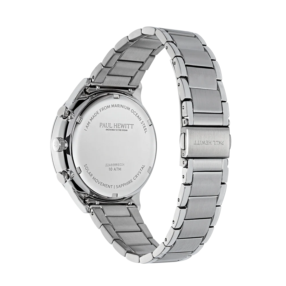 Chrono watch silver black