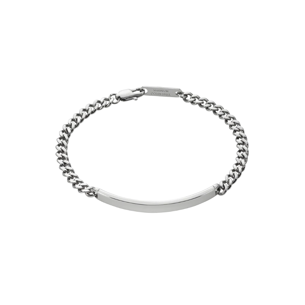 Men's ID Bracelet Medium Silver