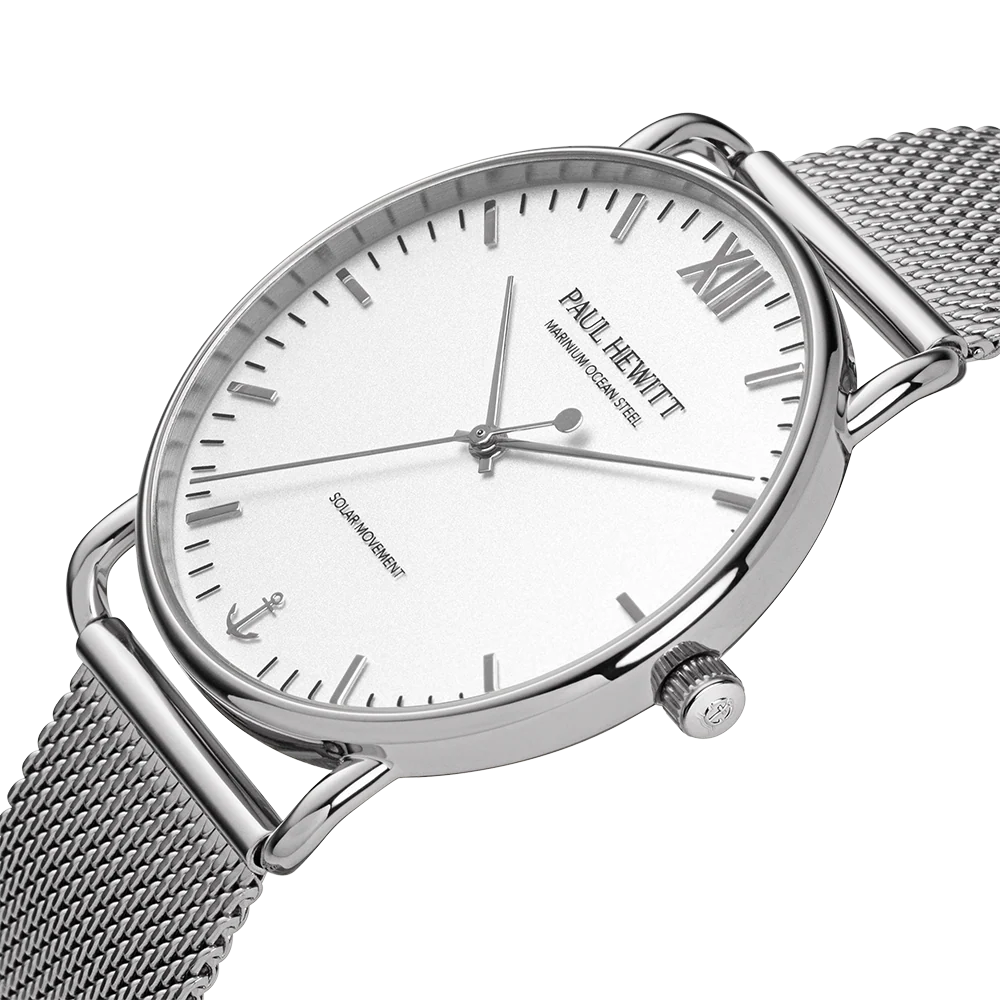 Sailor 39 mm watch silver white