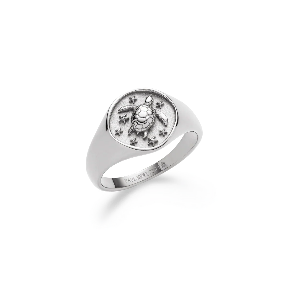 Turtle Signet Ring Silver