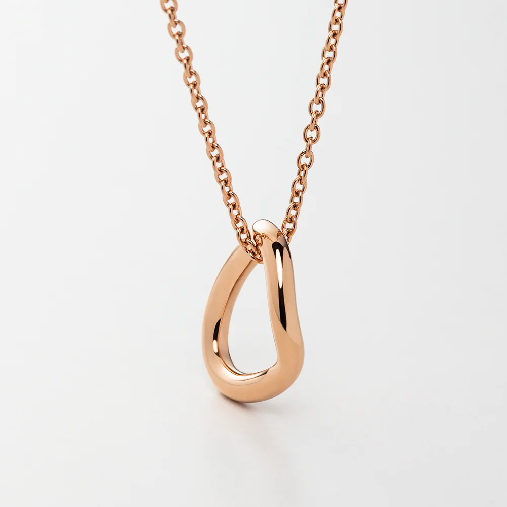 Waves Mono Necklace Rose Gold